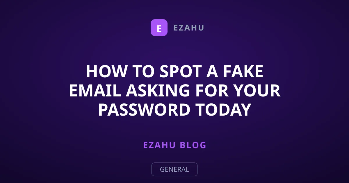 How to Spot a Fake Email Asking for Your Password Today